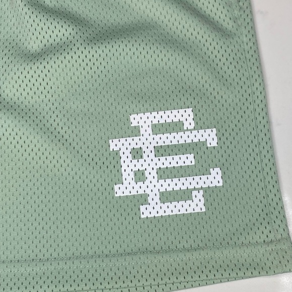 NEW Eric Emanuel EE Basic Short Summer Casual Shorts Mesh silt green Size: Large - Picture 2 of 6